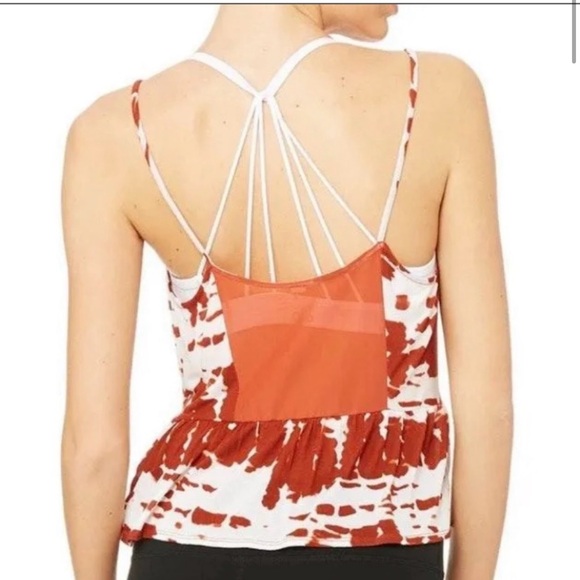 ALO Yoga Red and White Tank Top - Picture 2 of 3